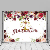 Aperturee - Floral Scale Graduation Party Backdrop For Photo